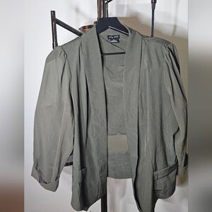 City Chic Olive Green Blazer